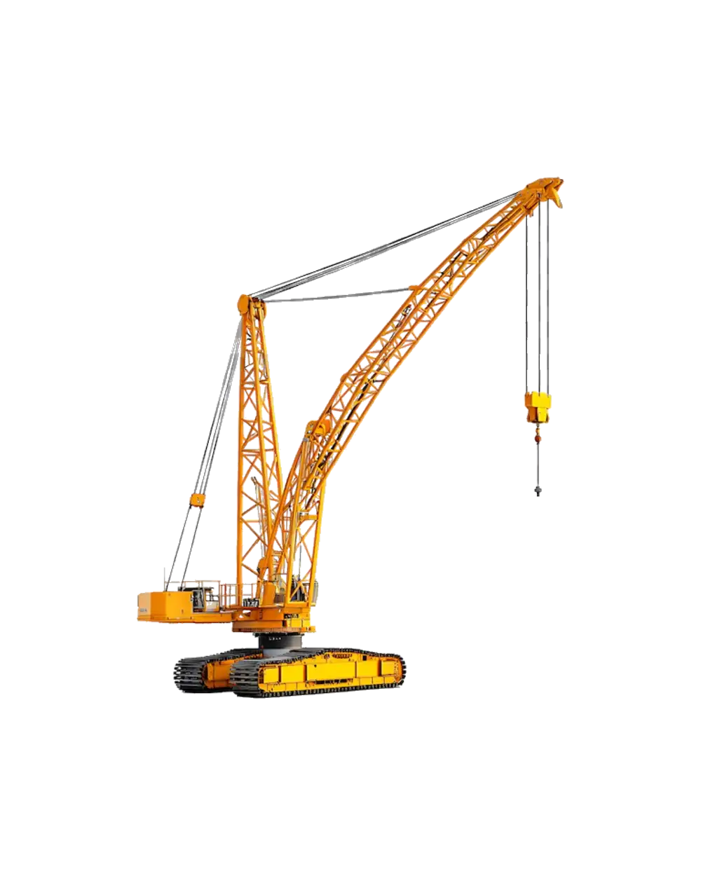 A construction crane for lab buildout projects
